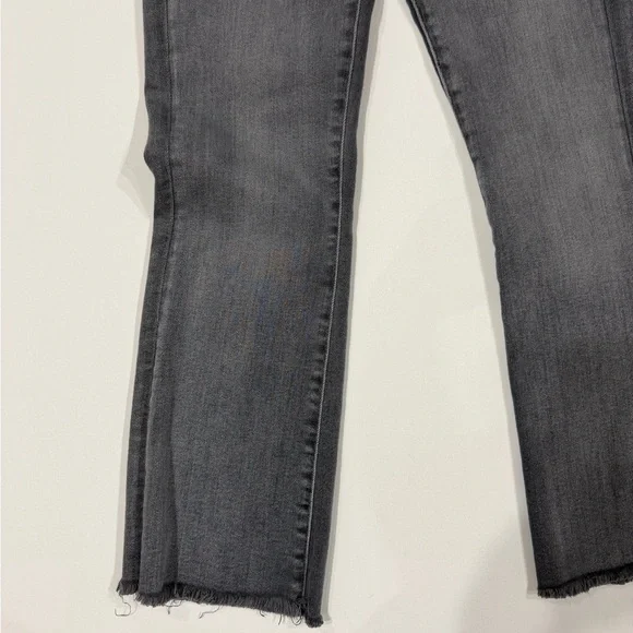 7 For All Mankind High Waist Slim Kick Fray Hem Jeans Luxe Vintage Cher Grey 26 - Picture 4 of 14